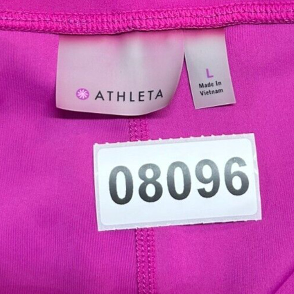 Athleta Pants Womens Large Pink Actual 30X21 Pull On Stretch Crop Yoga Legging - Picture 8 of 8